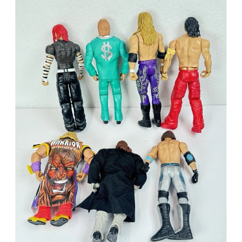 WWE Wrestling Action Figures Lot Of 7 Mattel Elite & Basic Ultimate Warrior Edge - Picture 7 of 11
